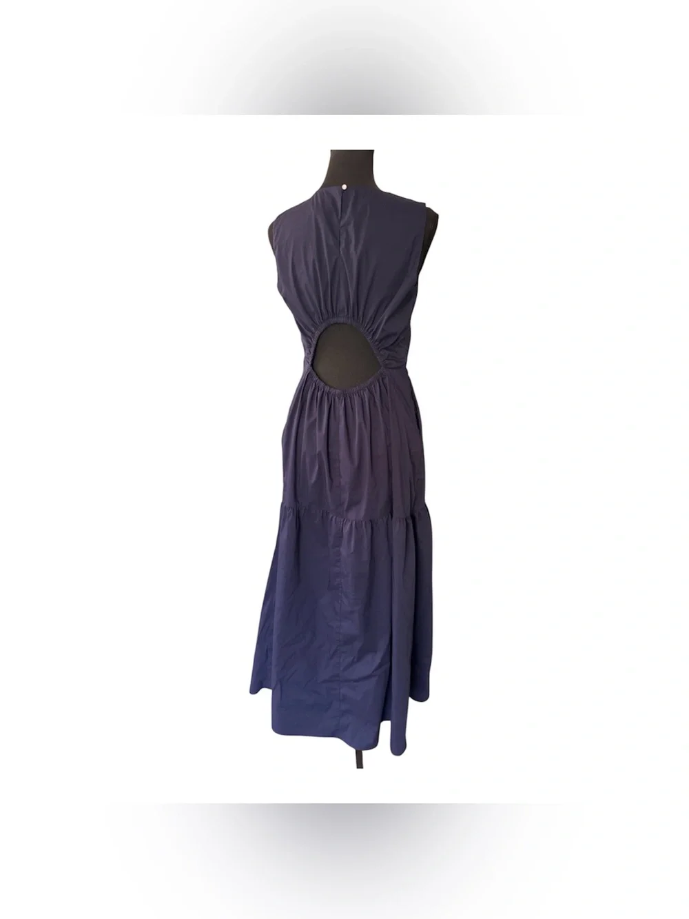 Luxely Sleeveless Navy Tiered Maxi Dress, Size 6.